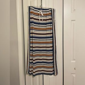 Long striped maxi skirt, size medium